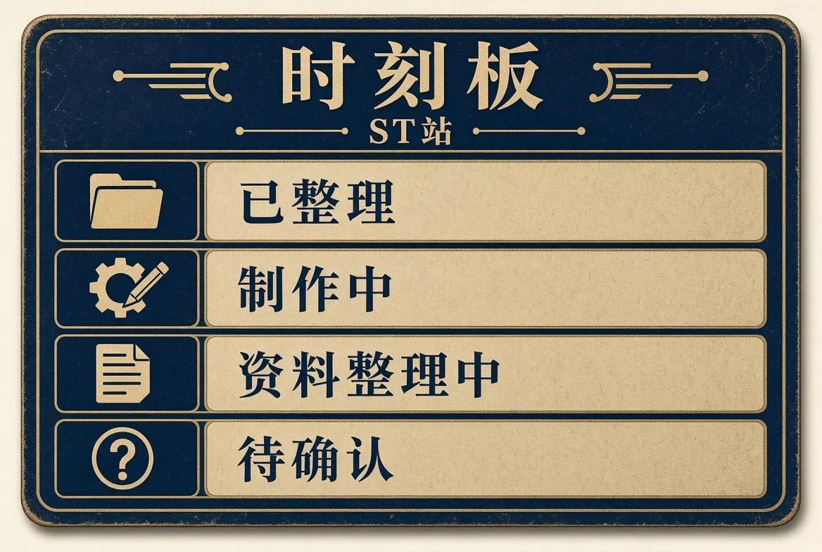 时刻板|用整理状态代替不可靠的时间承诺